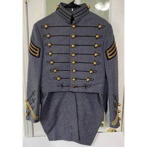 USMA West Point Cadet Army Vietnam War Era Gray Wool Tails Jacket Parade Uniform